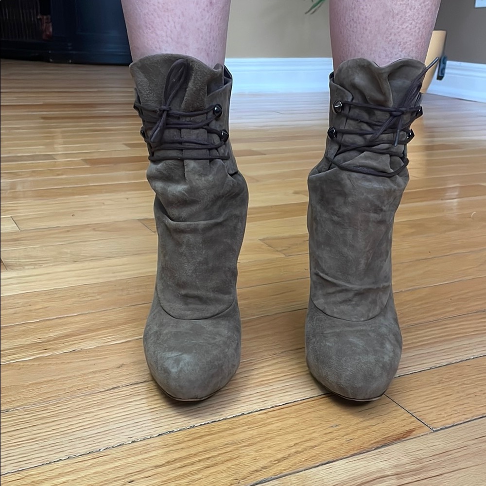 Brown Suede Ankle Boots